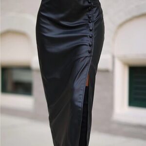 “The Drop” Faux Leather Skirt